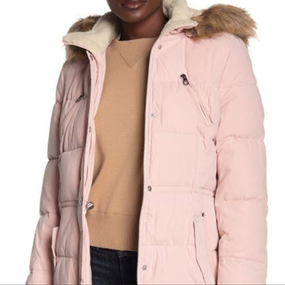 NWOT Nautica Faux Fur Trim Puffer Jacket